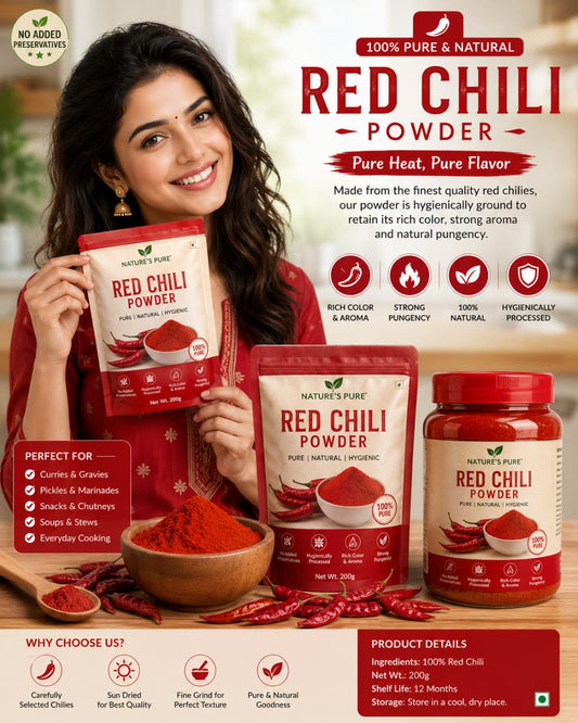 Red Chilli powder (homemade) pure organic