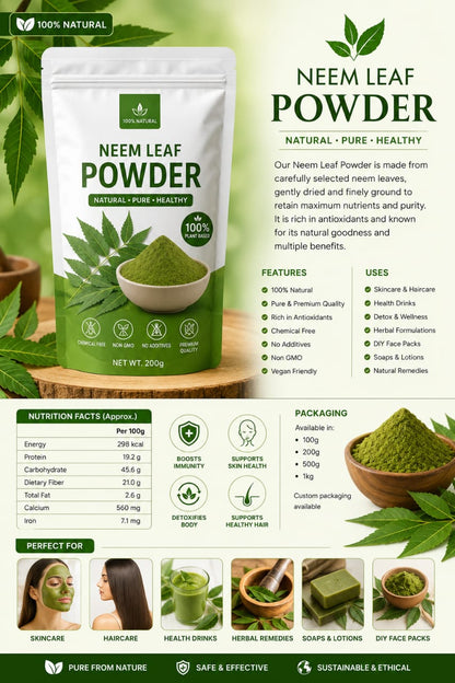 Neem Leaf powder ( homemade) pure organic